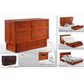 New Day Furniture Clover Murphy Cabinet Bed and Mattress in Chocolate, , large