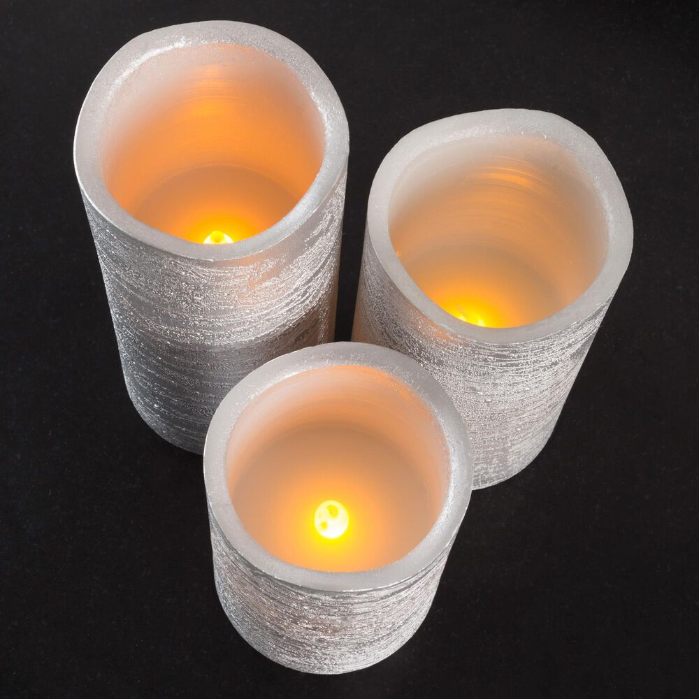 Timberlake LED Candle in Silver &#40;Set of 6&#41;, , large