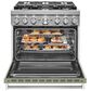 KitchenAid 5.1 Cu. Ft. Freestanding Dual Fuel Range with True Convection in Avocado Cream, , large