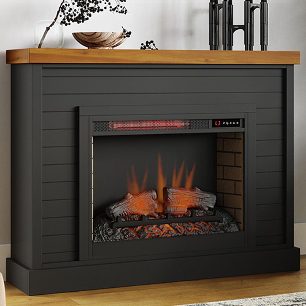 Endress International Washington 48&quot; Electric Fireplace with Mantel in Smoke and Whiskey, , large