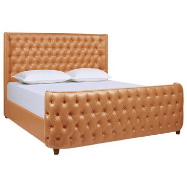 Jennifer Taylor Home Brooklyn King Upholstered Bed in Caramel Tan Brown, , large