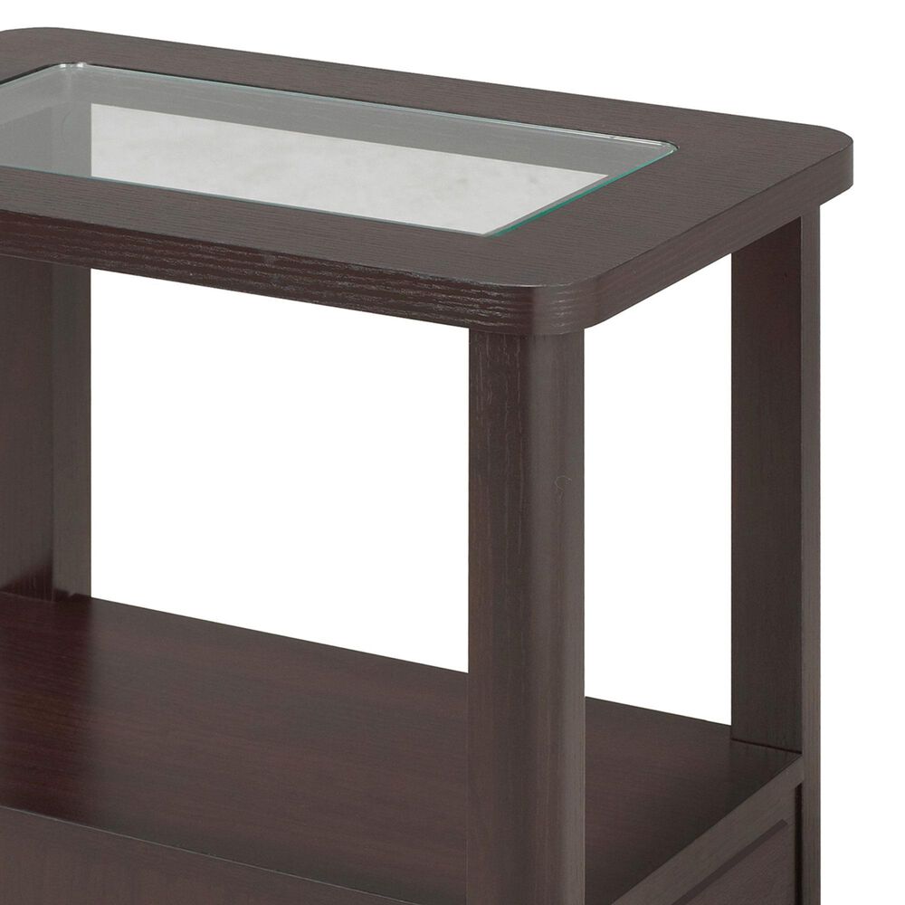 Brassex 1-Shelf Accent Table in Dark Cherry, , large