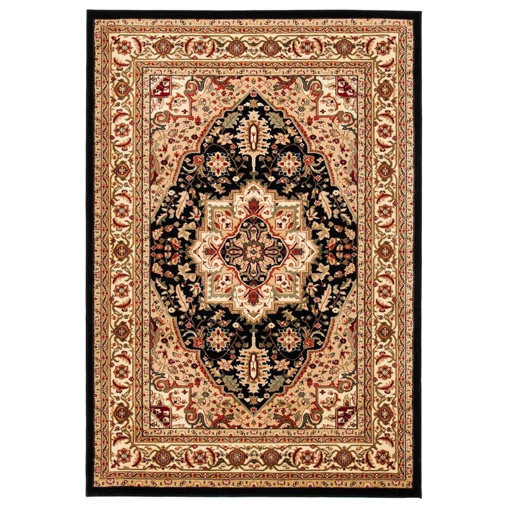 Safavieh Lyndhurst 6" x 9" Black and Beige Area Rug, , large