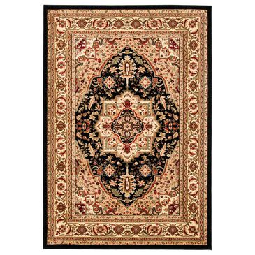 Safavieh Lyndhurst 6" x 9" Black and Beige Area Rug, , large