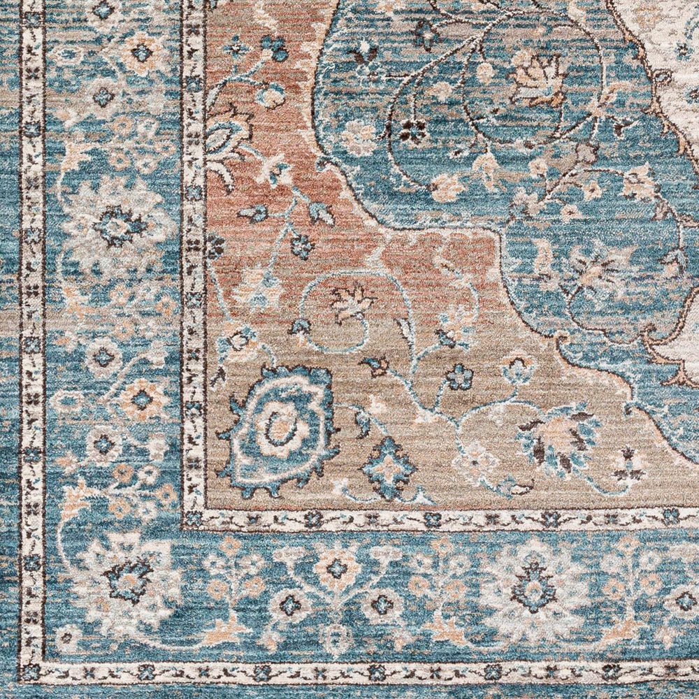 Surya Carlisle Oriental 3&#39;11&quot; x 5&#39;11&quot; Dark Blue, Light Sage, Dusty Pink, Cream and Medium Brown Area Rug, , large