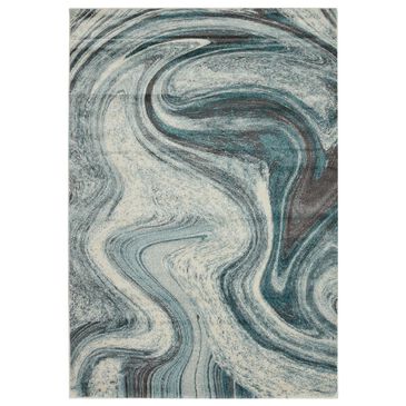 Kas Oriental Rugs Illusions Contempo 3"3" x 4"11" Teal Area Rug, , large