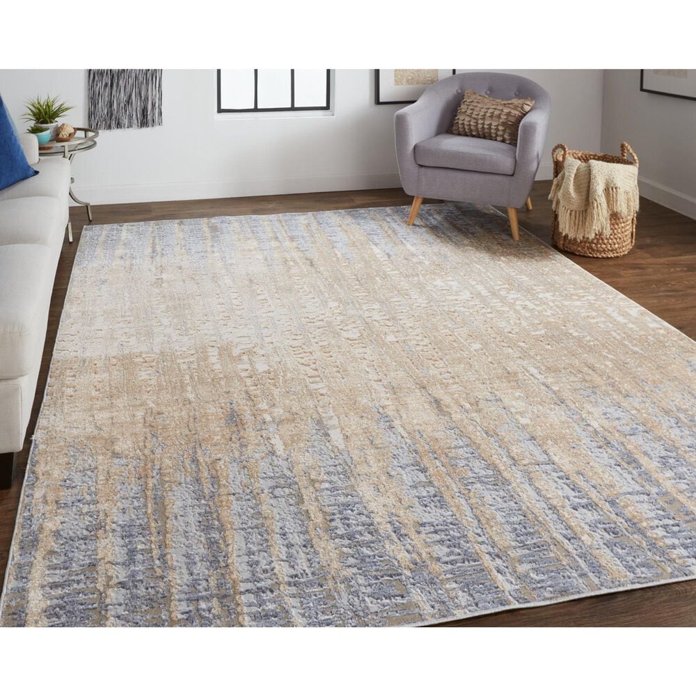 Feizy Rugs Laina 39G9F 5&#39; x 7&#39;10&quot; Blue and Beige Area Rug, , large