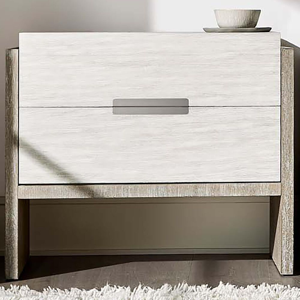 Bernhardt Foundations 2 Drawers Nightstand in Linen and Light Shale, , large