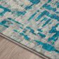 Dalyn Rug Company Brisbane Abstract 1"8" x 2"6" Teal Area Rug, , large