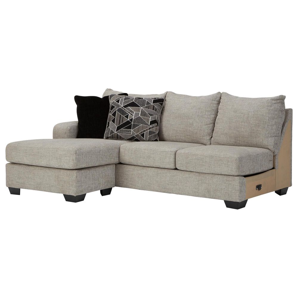 Signature Design by Ashley Megginson 3-Piece Left Facing U-Shaped Sectional with Sofa Chaise and Storage Ottoman in Storm, , large