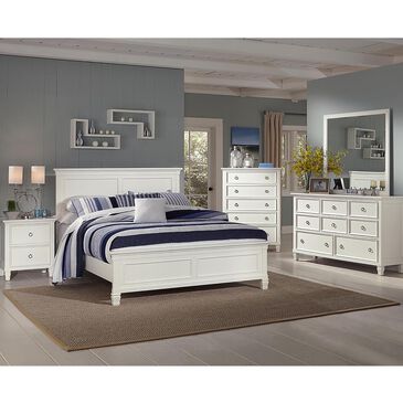 New Heritage Design Tamarack 4 Piece King Bedroom Set in White, , large