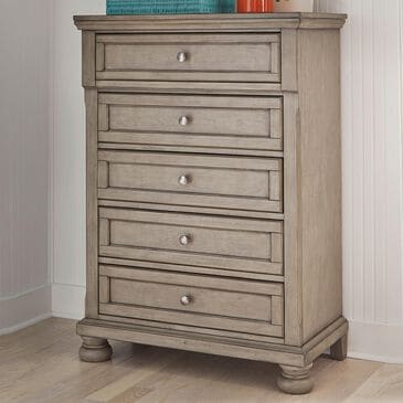 Signature Design by Ashley Lettner Youth 5 Drawer Chest in Light Gray, , large