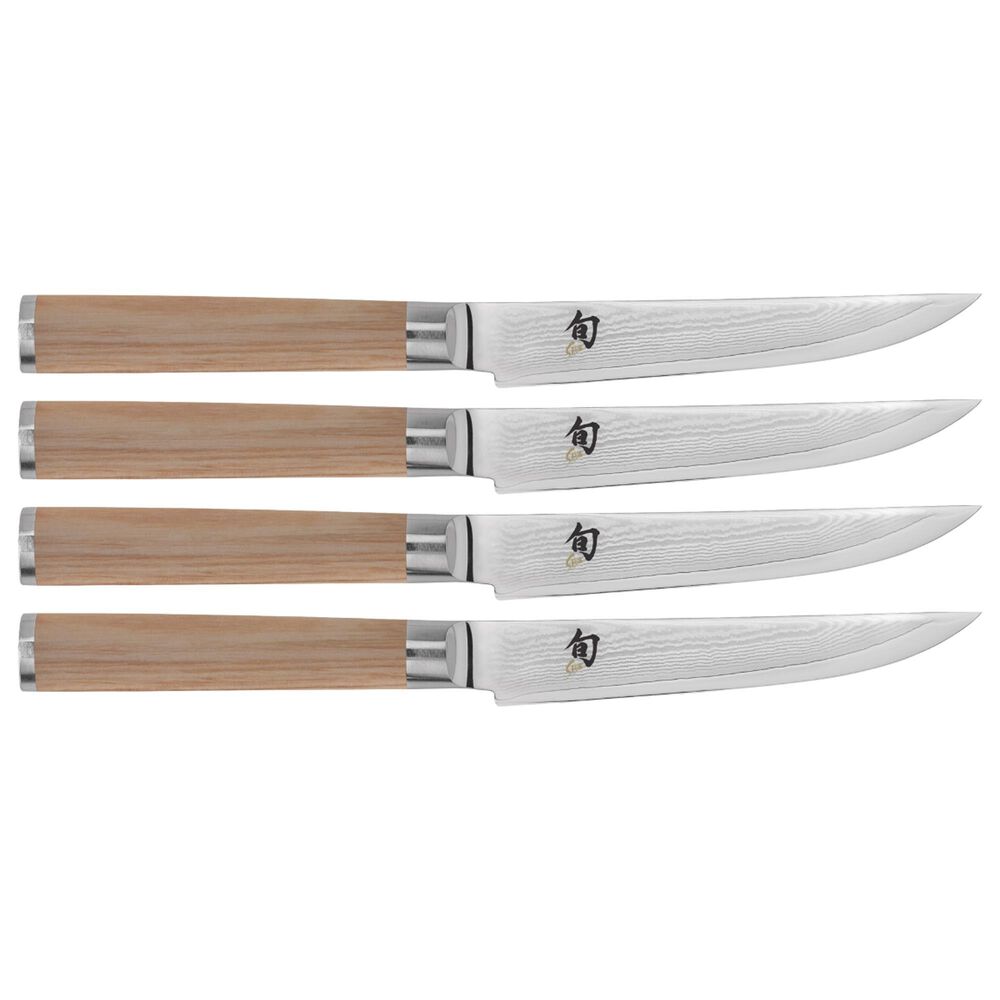 Shun A Division Of Kai Classic Blonde 4 Pc Steak Knife Set: Four Steak Knives &#40;DM0711W&#41; in a boxed set., , large