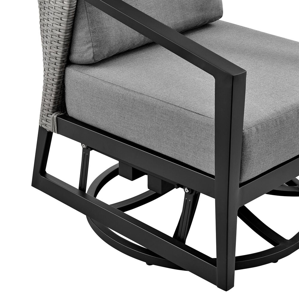 Blue River Aileen Patio Swivel Lounge Chair in Dark Grey, , large