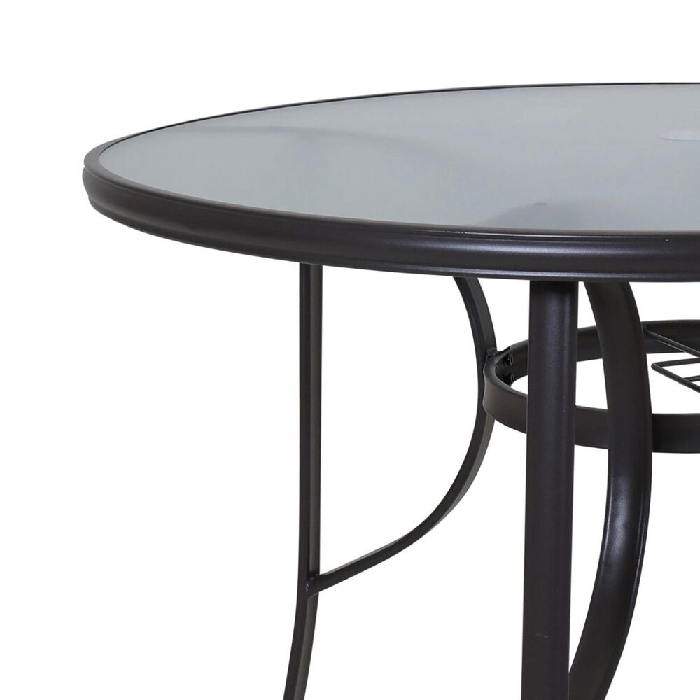 Redline Creation Inc. 5-Piece Round Dining Set in Black, , large