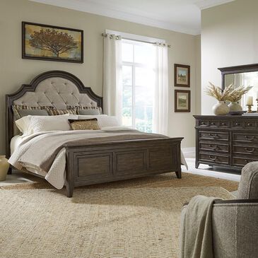 Belle Furnishings Paradise Valley 3-Piece King Bedroom Set in Saddle Brown, , large