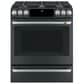 Cafe 30" Slide-In Convection Gas Range with Warming Drawer in Matte Black, , large