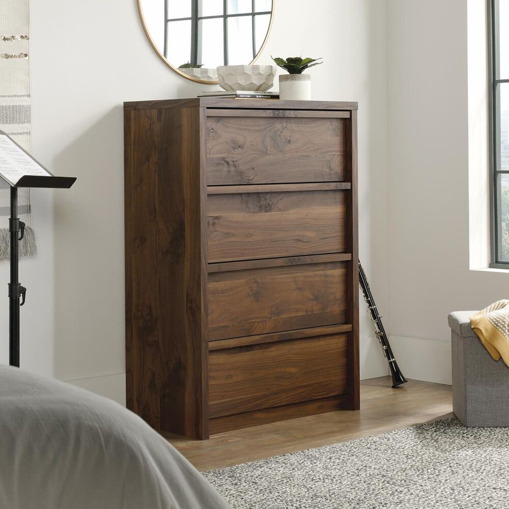 Living Essentials Harvey Park 4 Drawer Chest in Grand Walnut, , large