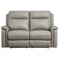 Amax Leather Cozy Power Loveseat in Concrete, , large