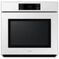 Samsung Bespoke 30" Single Electric Wall Oven with Convection in White Glass & 30" Gas Cooktop in Stainless Steel, , large