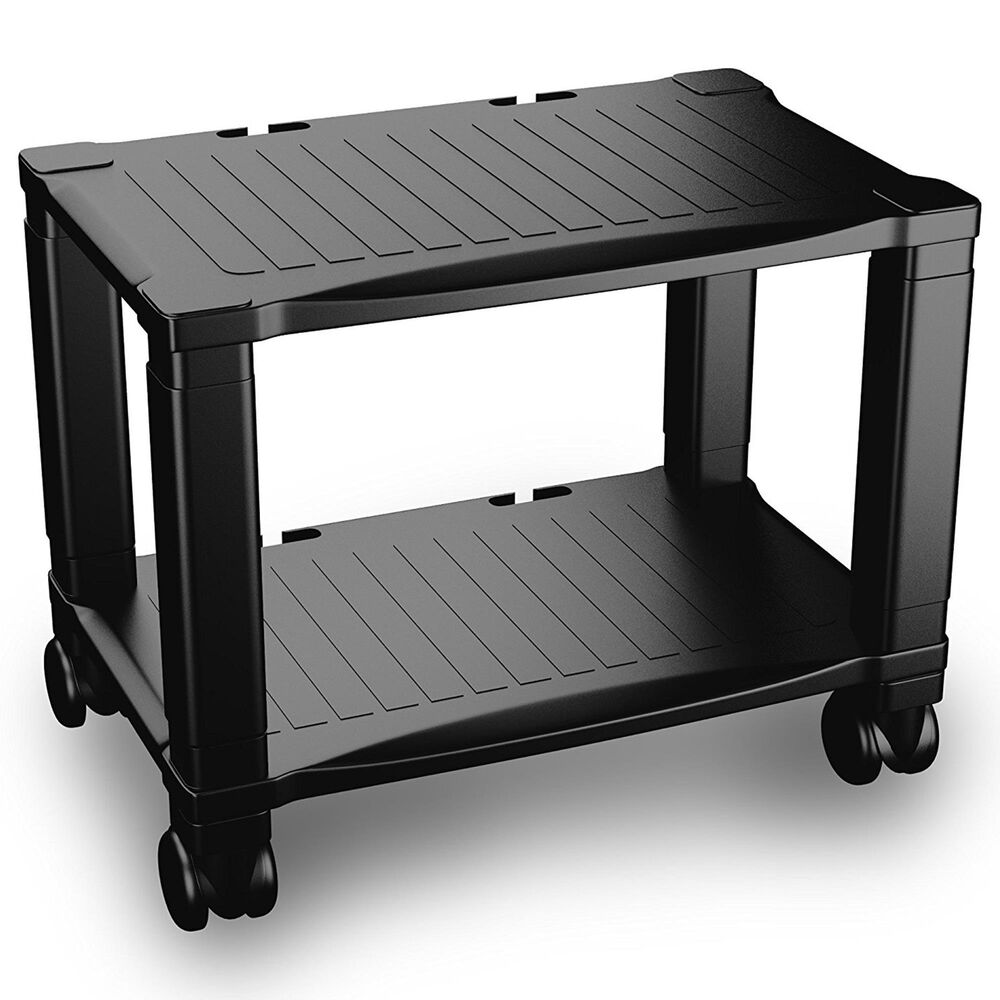 Timberlake 2-Tier Office Rolling Cart in Black | NFM
