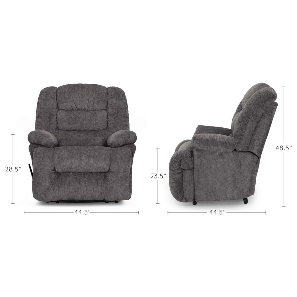 Moore Furniture Everest Oversized Rocker Recliner in Nucleus Cement, , large