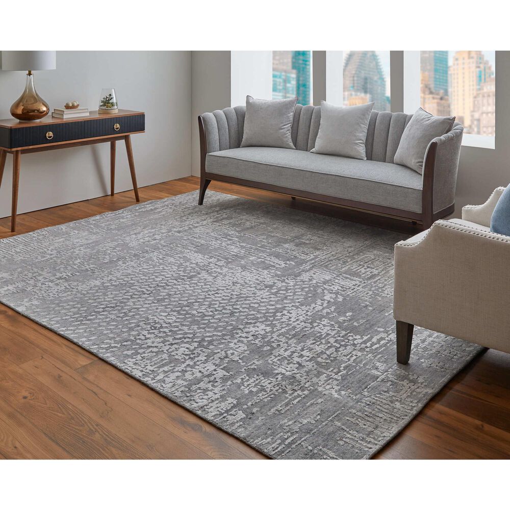 Feizy Rugs Eastfield 69A9F 8&#39; x 10&#39; Dark Gray Area Rug, , large