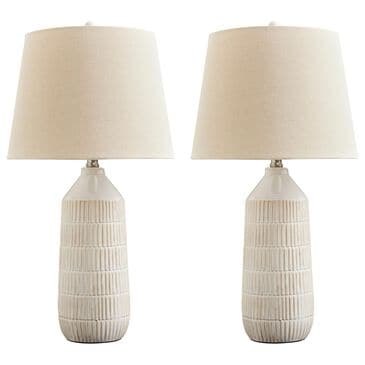 Signature Design by Ashley Willport Table Lamp in Off White (Set of 2), , large