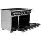 Cafe 8.25 Cu. Ft. Freestanding Dual Fuel Range with Double Oven in Matte Black and Brushed Stainless, , large