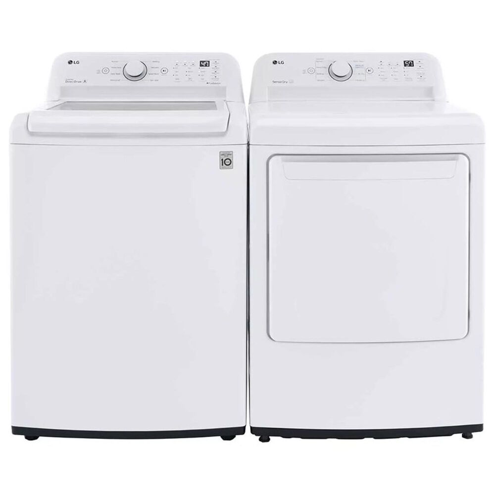 LGAPL 4.5 Cu. Ft. Top Load Washer and 7.3 Cu. Ft. Electric Dryer Laundry Pair in White, , large