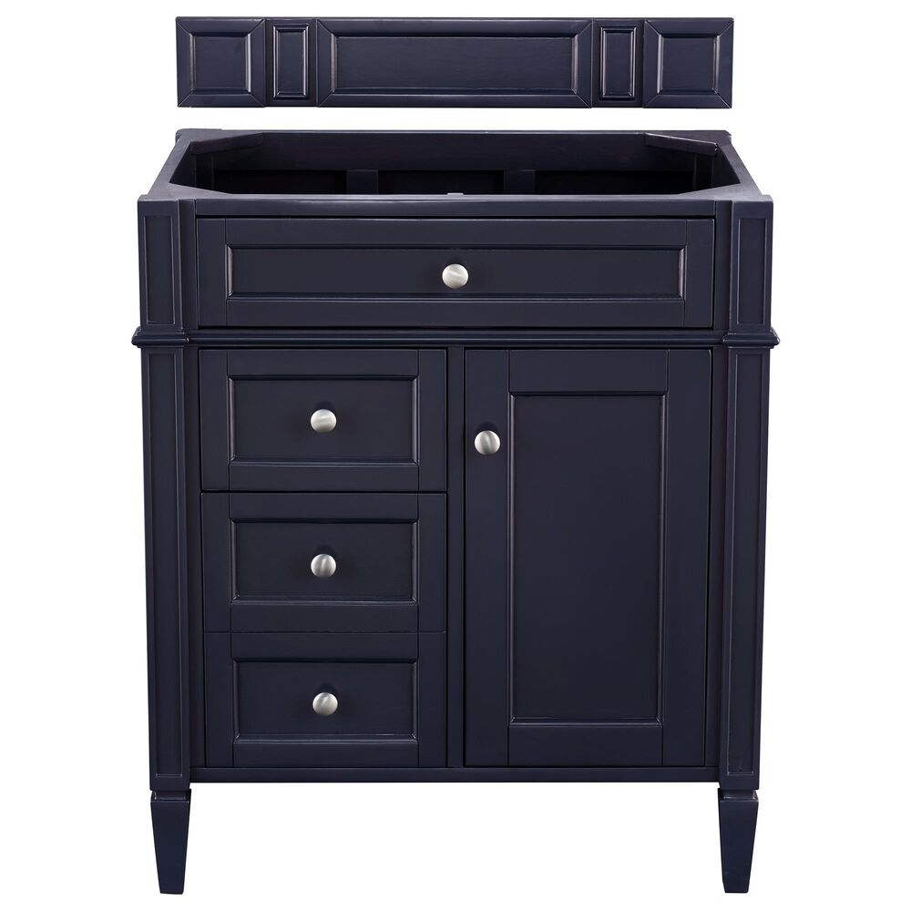 James Martin Brittany 30&quot; Single Bathroom Vanity in Victory Blue with 3 cm Arctic Fall Solid Surface Top and Rectangle Sink, , large