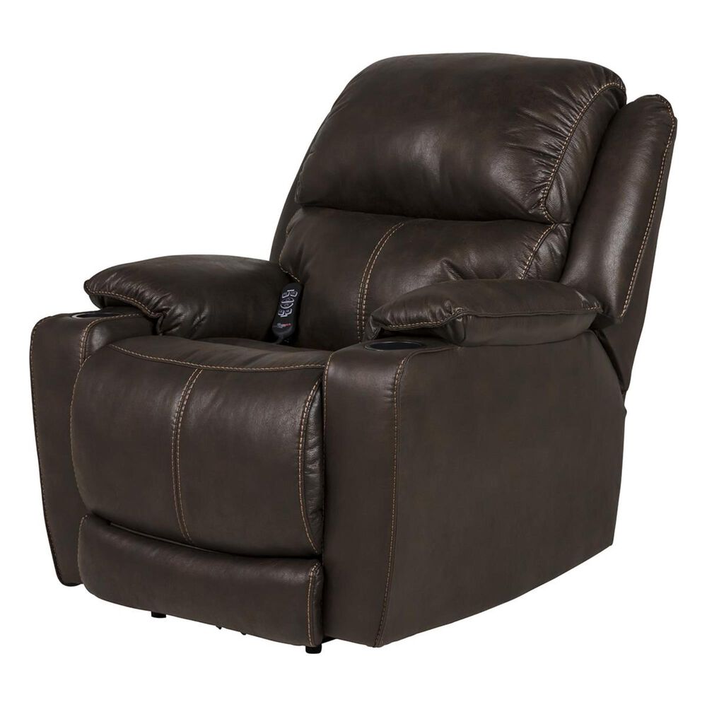 Homestretch Starship Power Recliner with Power Headrest and Lumbar in Walnut, , large