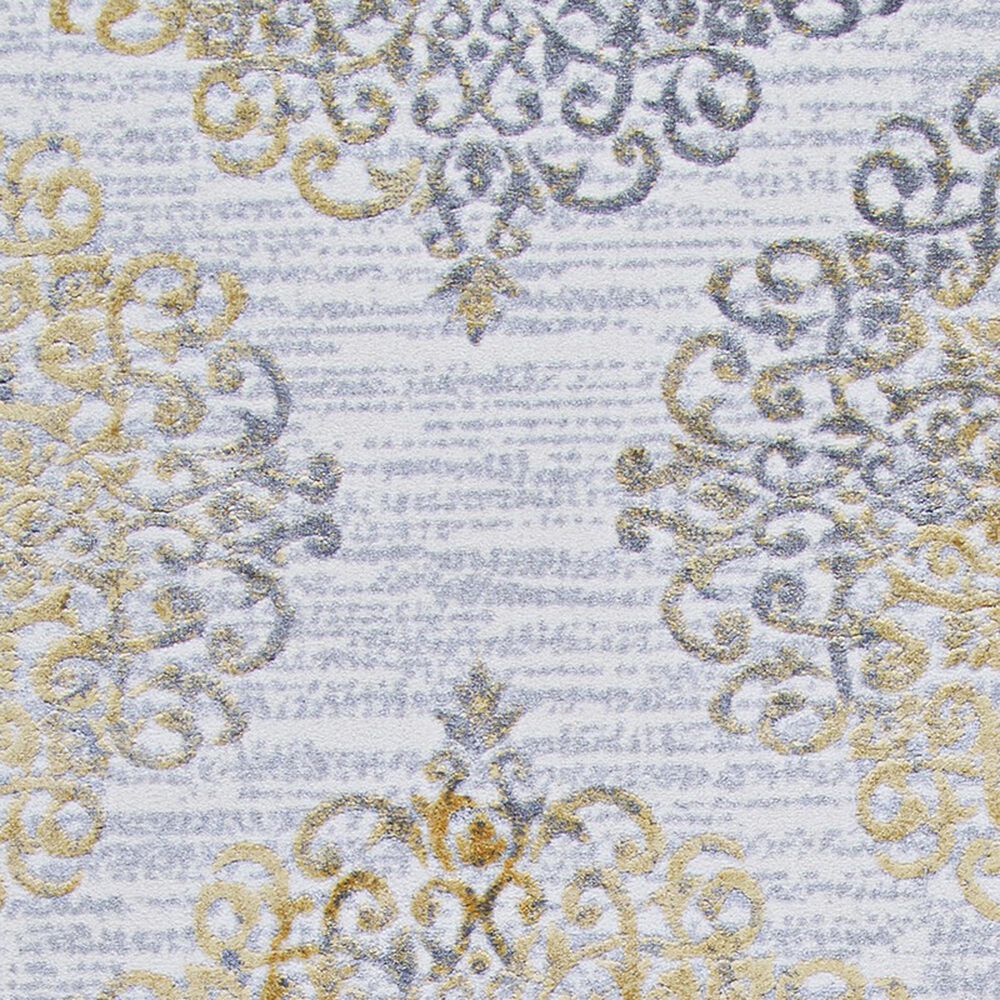 Couristan Calinda Montebello 2&#39; x 3&#39; Gold, Silver and Ivory Area Rug, , large