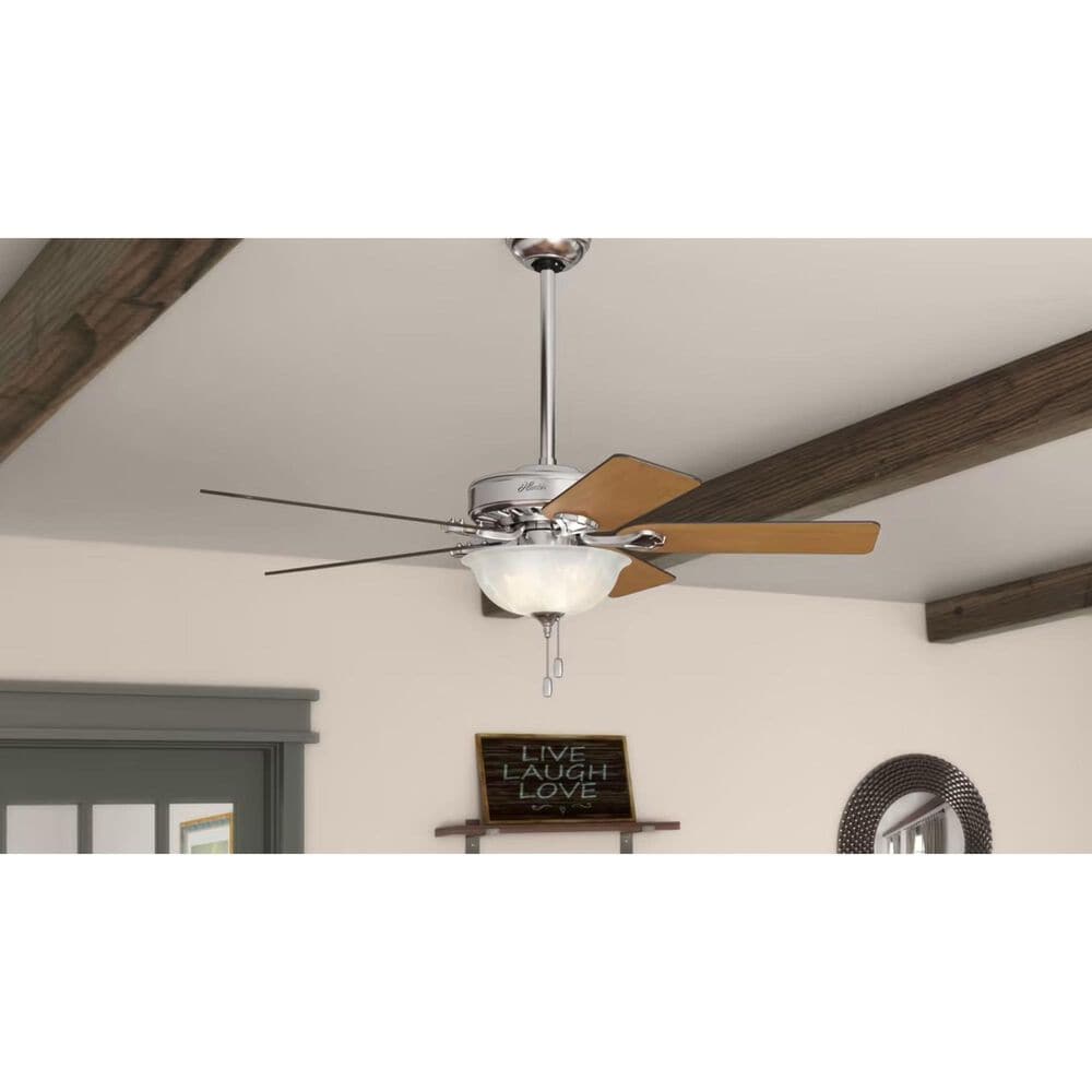 Hunter Pro&#39;s Best 52&quot; Ceiling Fan with Lights in Brushed Nickel, , large