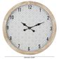 Maple and Jade Floral Wall Clock in Brown, Beige and Black, , large