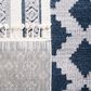 Safavieh Marrakesh MRK515B 6"7" Square Ivory and Blue Area Rug, , large