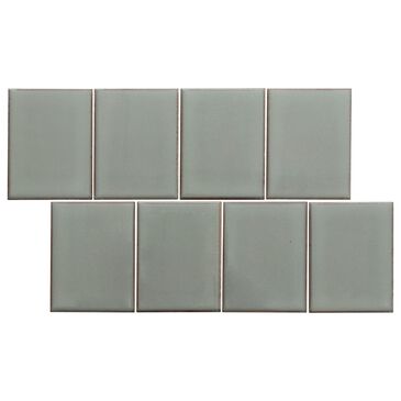 Emser Cuadro Gray 4" x 5" on 9" x 14" Flat Porcelain Mosaic Sheet, , large