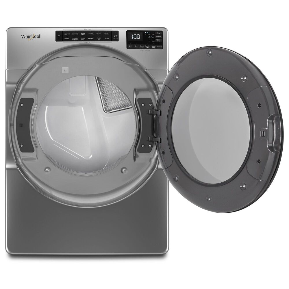 Whirlpool 7.4 Cu. Ft. Electric Wrinkle Shield Dryer with Steam in Chrome Shadow, , large