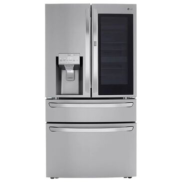 LG 2-Piece Kitchen Package with 22.3 Cu. Ft 4-Door French Door Refrigerator and Single Door Freezer in Stainless Steel, , large
