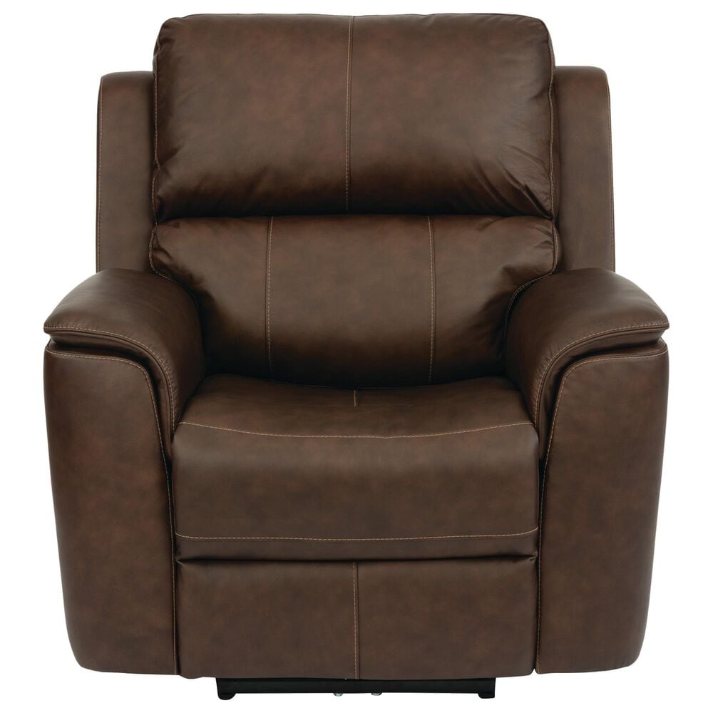 Flexsteel Henry Power Recliner with Power Headrest and Lumbar in Hickory, , large