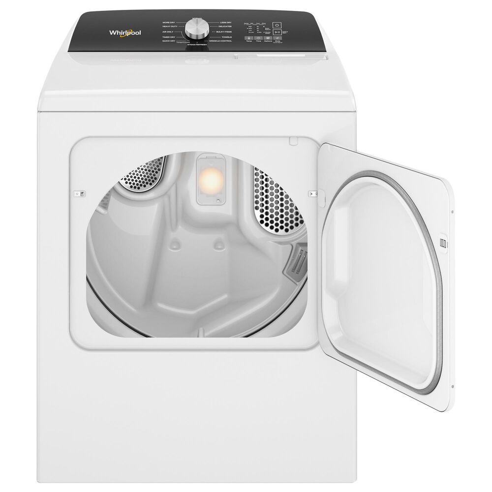 Whirlpool 7. Cu. Ft. Capacity Electric Dryer with Steam in White, , large