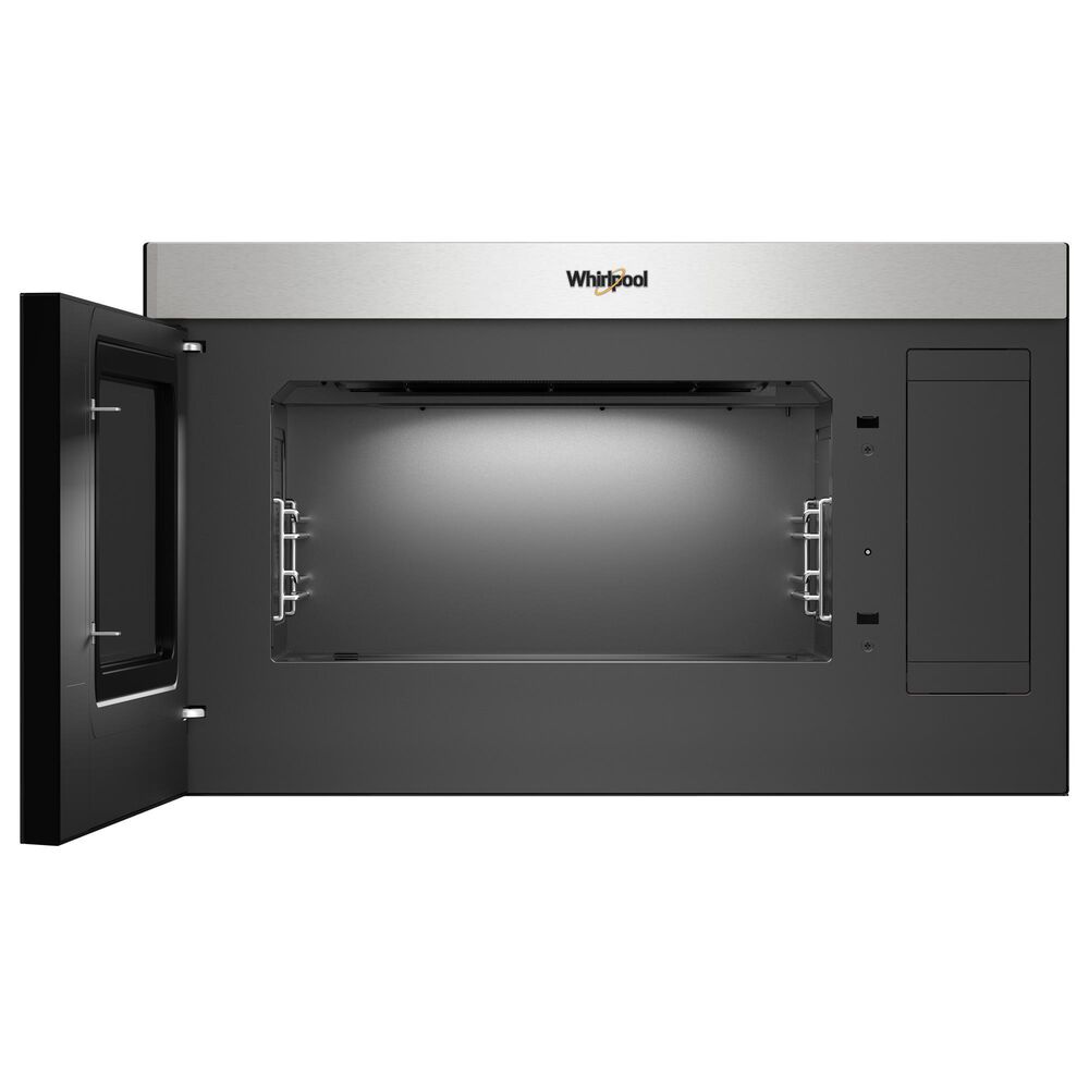 Whirlpool 3-Piece Kitchen Package with 6.4 Cu. Ft. Smart Slide-In Electric Range, 24&quot; Fully Integrated Dishwasher, and Air Fry Over- the-Range Oven with Flush Built-in Design in Stainless Steel, , large