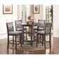 New Heritage Design Gia 5 Piece Counter Dining Set in Gray, , large