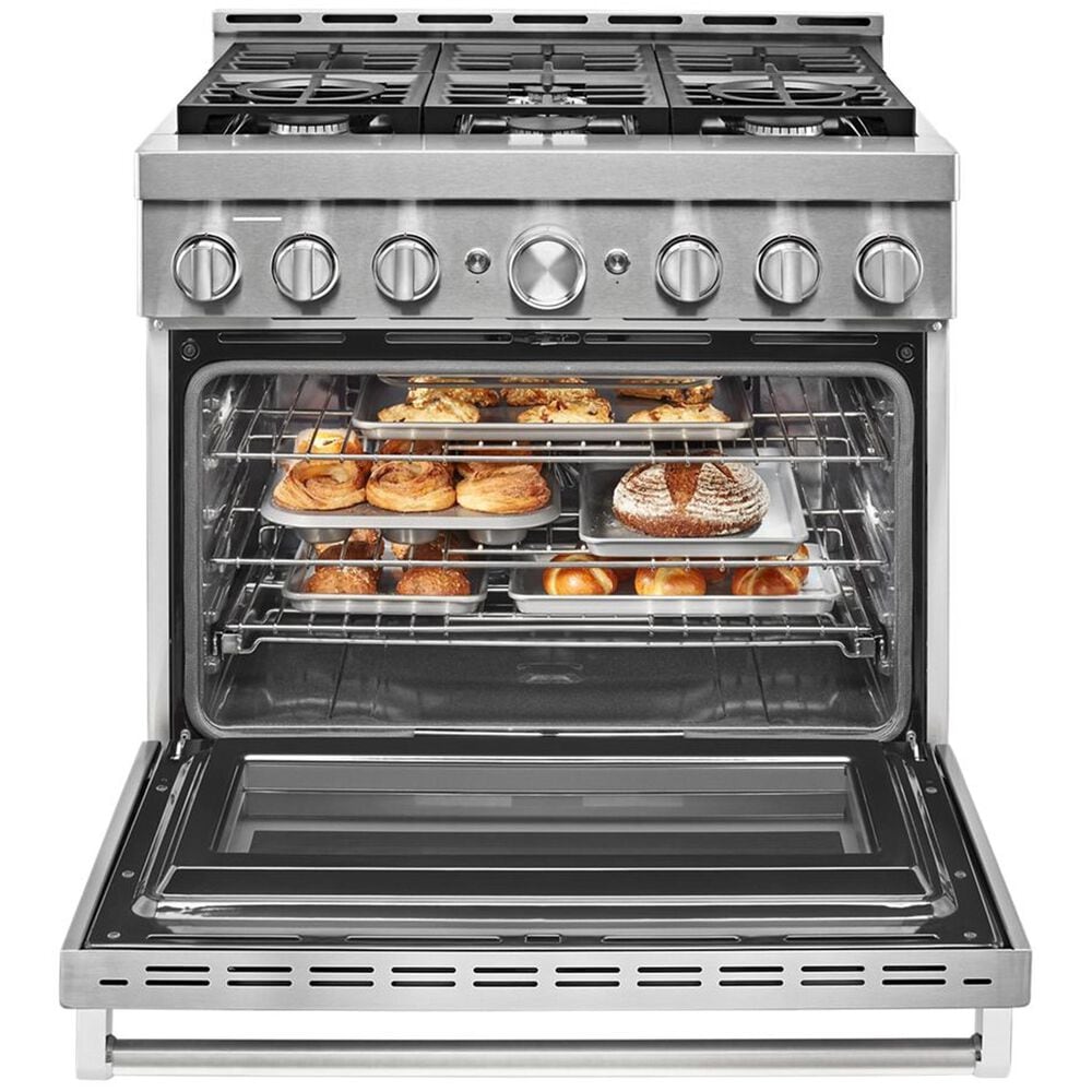 KitchenAid 36&quot; Professional Dual Fuel Range in Stainless Steel, , large