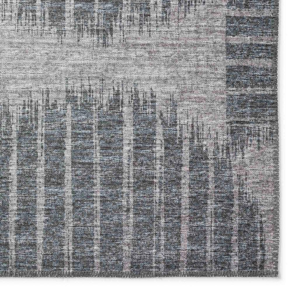 Dalyn Rug Company Sedona Geometric 2&#39;3&quot; x 10&#39; Pewter Indoor/Outdoor Performance Runner, , large