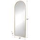 A&B Home Celine Arch Floor Mirror in Gold, , large