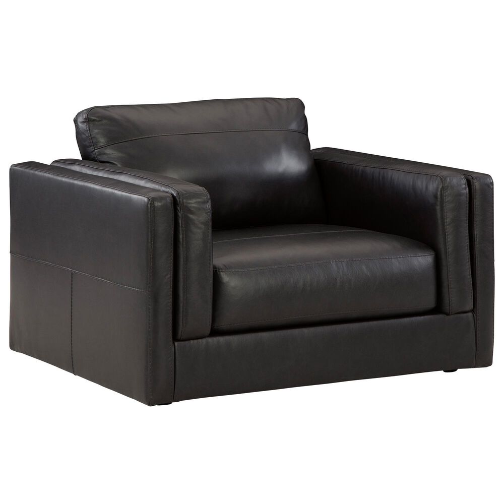 Signature Design by Ashley Amiata Oversized Leather Chair in Onyx, , large