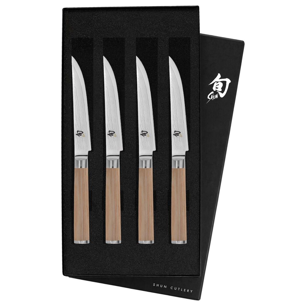 Shun A Division Of Kai Classic Blonde 4 Pc Steak Knife Set: Four Steak Knives (DM0711W) in a boxed set., , large