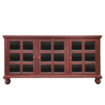 Santa Fe Rustic 62" Console in Rough Red, , large