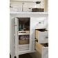 James Martin Palisades 30" Single Bathroom Vanity in Bright White with 3 cm Carrara White Marble Top and Rectangular Sink, , large